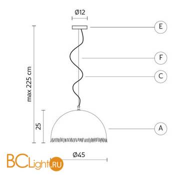 Подвесной светильник Karman Plancton SE648/1PG - Схема