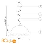 Подвесной светильник Karman Plancton SE649/1GB - Схема
