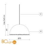Уличный подвесной светильник Karman Plancton SE649/1GB-EXT - Схема