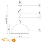 Подвесной светильник Karman Plancton SE649/1GG - Схема