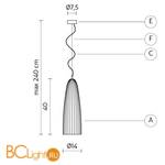 Подвесной светильник Karman Sahara SE667KB - Схема