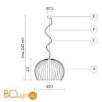 Подвесной светильник Karman Sahara SE668KB - Схема