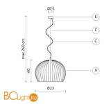 Подвесной светильник Karman Sahara SE668KV - Схема