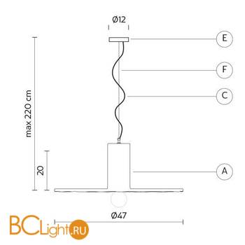 Подвесной светильник Karman Scrivimi SE111 1B INT - Схема