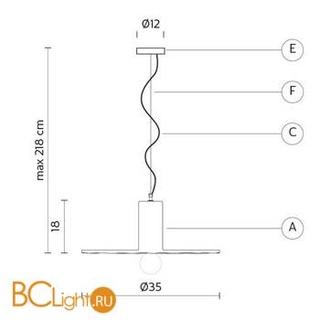 Подвесной светильник Karman Scrivimi SE111 2B INT - Схема