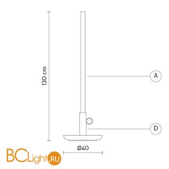 Напольный светильник Karman Settenani collection H7050B - Схема