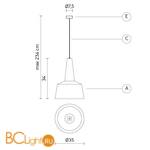 Подвесной светильник Karman Settenani collection SE681N1 - Схема