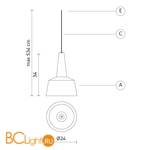 Уличный подвесной светильник Karman Settenani collection SE681N1-EXT - Схема