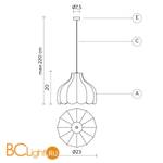 Подвесной светильник Karman Settenani collection SE686N6 - Схема