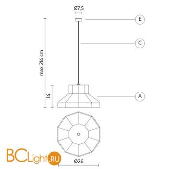 Подвесной светильник Karman Settenani collection SE687N7 - Схема