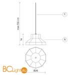 Уличный подвесной светильник Karman Settenani collection SE687N7-EXT - Схема