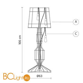 Торшер Karman Sisma HP112 1B INT - Схема