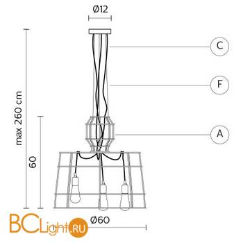 Подвесной светильник Karman Sisma SE112 1B INT - Схема