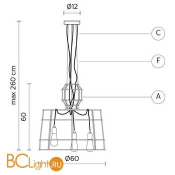 Подвесной светильник Karman Sisma SE112 1T INT - Схема