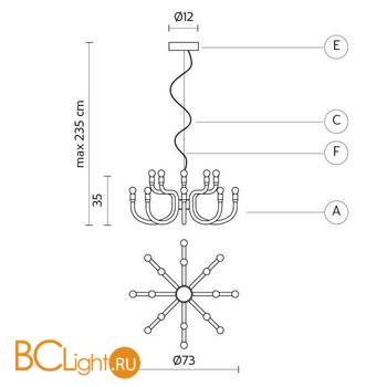 Люстра Karman Snoob SE610B - Схема