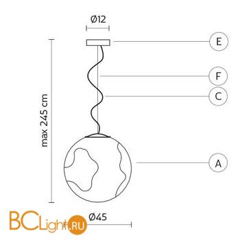 Подвесной светильник Karman Ululi-Ulula SE648PB - Схема