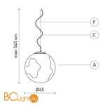 Уличный подвесной светильник Karman Ululi-Ulula SE648PB-EXT - Схема
