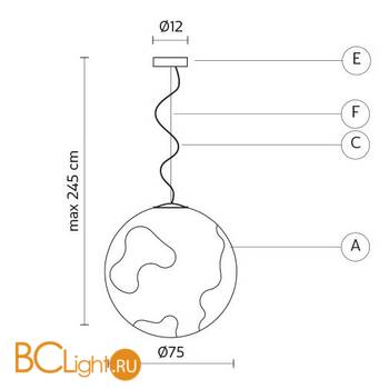 Подвесной светильник Karman Ululi-Ulula SE649GB - Схема