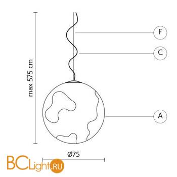 Уличный подвесной светильник Karman Ululi-Ulula SE649GB-EXT - Схема
