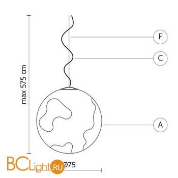 Уличный подвесной светильник Karman Ululi-Ulula SE649GG-EXT - Схема