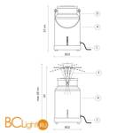 Садово-парковый фонарь Karman Via Lattea HP127 1G EXT - Схема