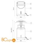 Напольный светильник Karman Via Lattea HP127 1G INT - Схема