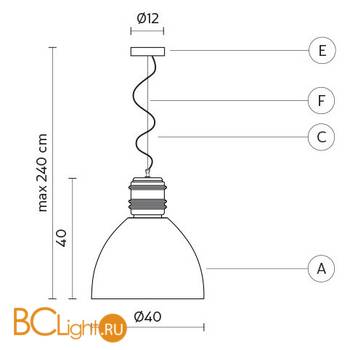Подвесной светильник Karman Via Rizzo 7 SE695GG - Схема