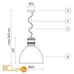 Подвесной светильник Karman Via Rizzo 7 SE695GG - Схема