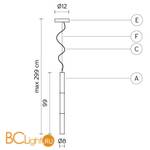Подвесной светильник Karman Wood SE611-3B - Схема