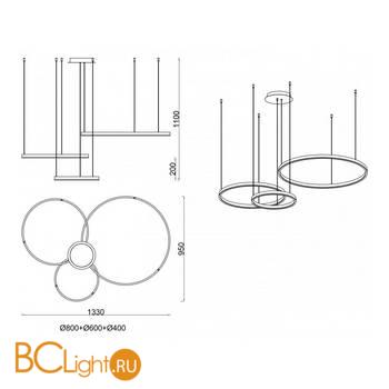 Подвесной светильник Kink Light Тор 08223,04P(4000K) - Схема