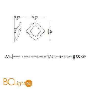 Настенный светильник La Murrina Albatros - A DA-3S - Схема