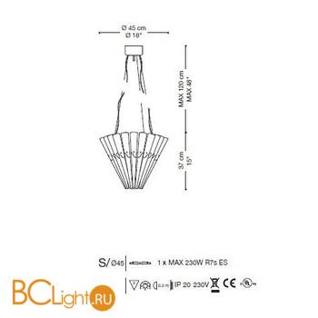 Подвесной светильник La Murrina Apache S AD-3S - Схема
