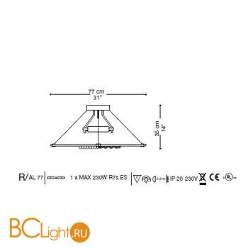 Потолочный светильник La Murrina Aquilone R GRANDE DY-3L - Схема