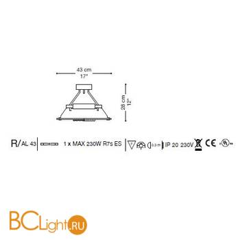 Потолочный светильник La Murrina Aquilone R PICCOLO DY-3L - Схема