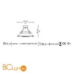 Потолочный светильник La Murrina Aquilone R PICCOLO DY-3L - Схема