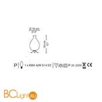 Настольная лампа La Murrina Balloon P DY-3S - Схема