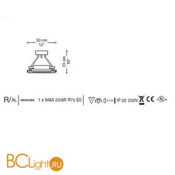 Потолочный светильник La Murrina Cometa R AY-3L - Схема