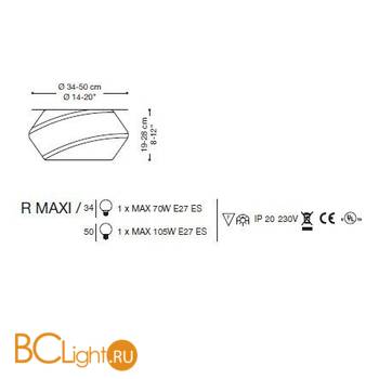 Потолочный светильник La Murrina Dolly R MAXI PICCOLA AB-3S - Схема