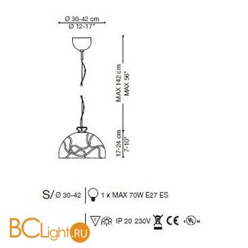 Подвесной светильник La Murrina File S PICCOLO AD-3S - Схема