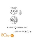 Потолочный светильник La Murrina File R PICCOLO AD-3S - Схема