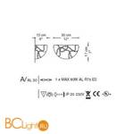 Настенный светильник La Murrina File A AD-3S - Схема