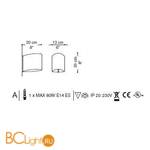 Настенный светильник La Murrina Galaxy A DD-3S - Схема