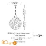 Подвесной светильник La Murrina Ganimede S/R LED 45 DD-3S - Схема