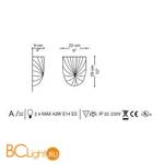 Настенный светильник La Murrina Graffio A QD-3S - Схема