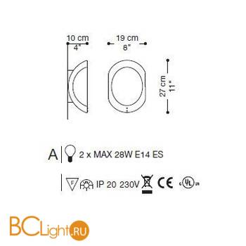 Настенный светильник La Murrina 681 - A AD-2L - Схема
