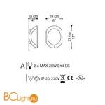 Настенный светильник La Murrina 681 - A AD-2L - Схема