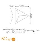 Настенный светильник La Murrina 684 - A 45 HD-3L - Схема