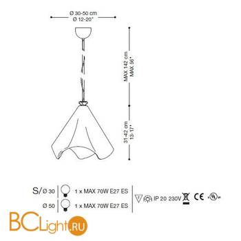 Подвесной светильник La Murrina 688 - S PICCOLA HP-3L - Схема