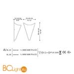 Настенный светильник La Murrina 688 - A PICCOLA HP-3L - Схема