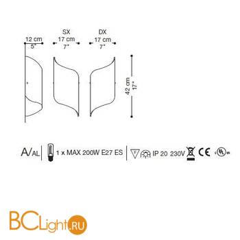 Настенный светильник La Murrina 697 - A DD-3L - Схема